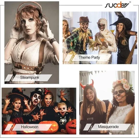 Black Studded Belt Silver Metal Grommet Punk Rock Style for Men Women - Picture 8 of 8